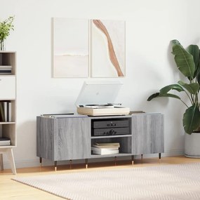 vidaXL Armário p/ discos 121x38x48cm derivados madeira cinzento sonoma