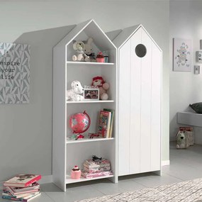 Conjunto 1 armario Guarda Roupa infantil + estante infantil coleção CASAMI Branco