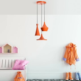 Candeeiro de Teto Tom - Laranja - Diâmetro: 45 cm