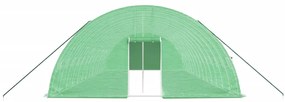 Estufa com estrutura de aço 84 m² 14x6x2,85 m verde