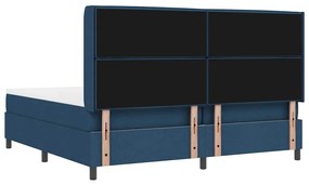 Cama Box com Colchão - Azul - 200x200 cm - Tecido