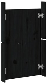 Portas cozinha p/ exterior 2 pcs 50x9x82 cm pinho maciço preto