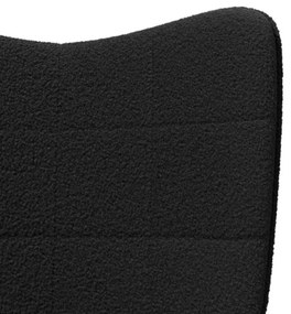 Cadeira Relaxante vidaXL Preto em Tecido com Pelo Curto