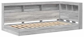 Camas Estante Cinza Sonoma 90 x 190 cm em Madeira Técnica