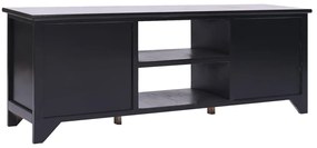 Móvel de TV 108x30x40 cm madeira paulownia maciça preto