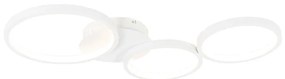 Candeeiro de teto design branco com LED 3-passos regulável 3 luzes - Pande Design
