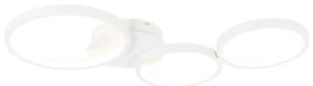 Candeeiro de teto design branco com LED 3-passos regulável 3 luzes - Pande Design