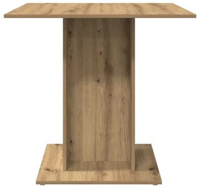 Mesa de jantar 80x80x75 cm derivados madeira carvalho artisiano