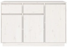 Aparador 110x34x75 cm madeira de pinho maciça branco