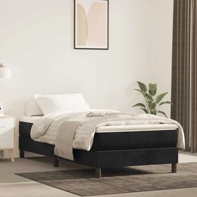 vidaXL Colchão de molas ensacadas 100x210x20 cm tecido preto