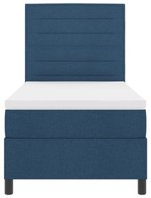 Cama Box com Colchão Azul 80x200 cm Tecido