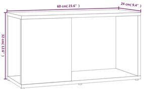 Móvel de TV 60x24x32 cm derivados de madeira carvalho castanho