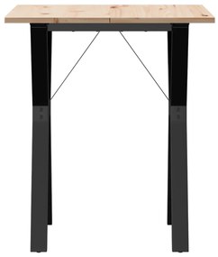 Mesa de jantar estrutura em Y 70x70x75 cm pinho e aço