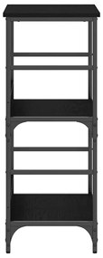 Estante vidaXL Carvalho Preto 50x33x82 cm Madeira Engineered e Aço