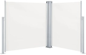 Toldo lateral retrátil duplo para pátio 170x600 cm creme