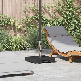 vidaXL Base de Guarda-Sol com Rodas e Cabo Granito Preto 29 kg Quadrada