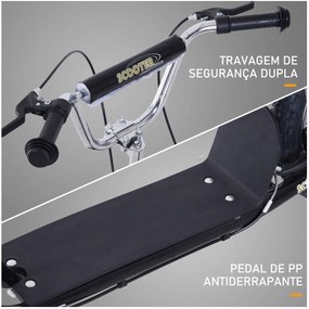 Trotinete para Crianças acima de 5 anos Scooter de 2 Rodas Grandes Insufláveis de 16 Polegadas com Freios e Guidão Ajustável em Altura 143x58x92-100cm