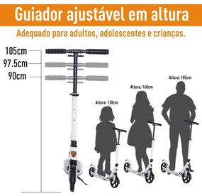 trotinete para adultos e crianças acima de 14 anos com freio Rodas Grandes carga 100kg