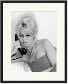 Fotografia emoldurada artesanal Brigitte on The Phone