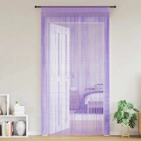 vidaXL Cortinas de fios 2 pcs 100x250 cm roxo