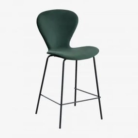 Pack De 2 Bancos Altos Uit ↑65 Cm & Negro & Velluto Verde Selva & Veludo - Sklum