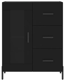 Armário alto 69,5x34x180 cm derivados de madeira preto