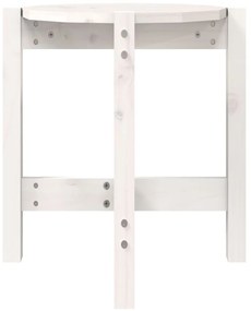 Mesa de centro Ø 42,5x45 cm madeira de pinho maciça branco
