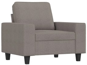 4 pcs conjunto de sofás tecido cinzento-acastanhado