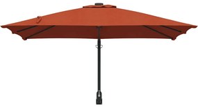 Guarda-sol de Jardim Montado na Parede Terracota 247 cm