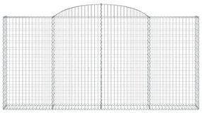 Cestos gabião arqueados 8pcs 300x30x140/160cm ferro galvanizado