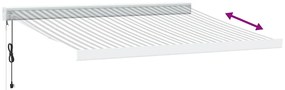 Toldo retrátil 3,5x2,5 m tecido e alumínio antracite e branco