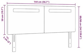 Cabeceira vidaXL Design Simples Preto 140 cm em Couro Sintético