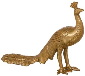 Figura Decorativa 26 X 7 X 19 cm Dourado Pavão
