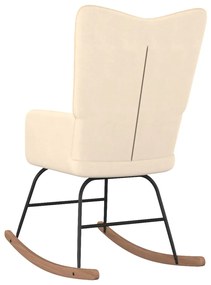 Cadeira de baloiço tecido cor creme
