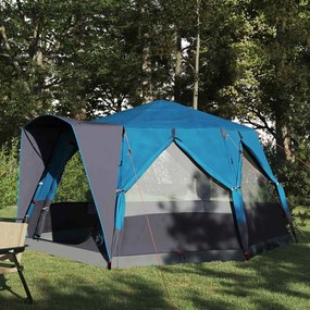 vidaXL Barraca Cabana com telhado Azul e Cinza 333 x 317 x 194 cm