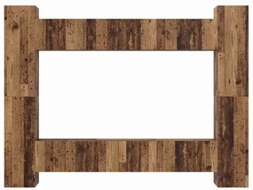 Conjunto de móvel de TV 10 pcs Madeira antiga 30.5 x 30 x 90 cm