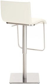 Banco de bar Limon em couro sintético 39 x 80-103 x 46 cm Creme