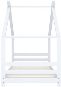 Estrutura de cama para crianças 90x200 cm pinho maciço branco
