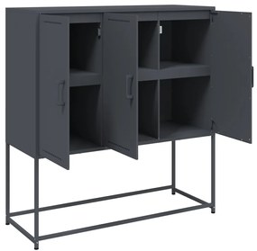 Aparador alto 100,5x39x107 cm aço antracite