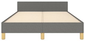 Estrutura de cama sem colchão 120x200 cm tecido cinzento-escuro