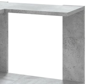 Estante canto 3 prateleiras derivados madeira cinzento cimento