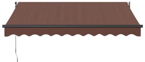 Toldo retrátil manual 300x250 cm castanho