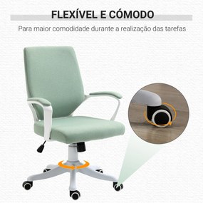 Vinsetto Cadeira de Escritório Giratória Cadeira de Escritório Ergonóm
