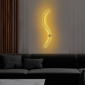 Candeeiro de Parede Uyan - Dourado - 90cm x 17cm x 10cm