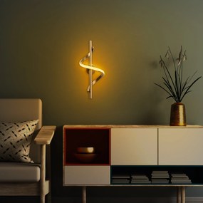 Candeeiro de Parede Likma - Dourado - 16cm x 41cm x 25cm