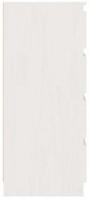 Armário de apoio pinho maciço 60x36x84 cm branco