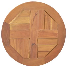 Tampo de mesa redondo 2,5 cm 40 cm madeira de teca maciça