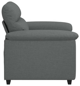Poltrona 60 cm tecido cinzento-escuro