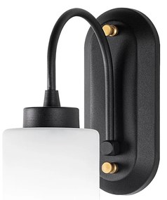 Aplique de Parede Hemikilo – Preto e Branco – 10 x 21 x 28 cm