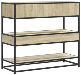 Mesa consola 90x35x80 cm derivados de madeira carvalho sonoma